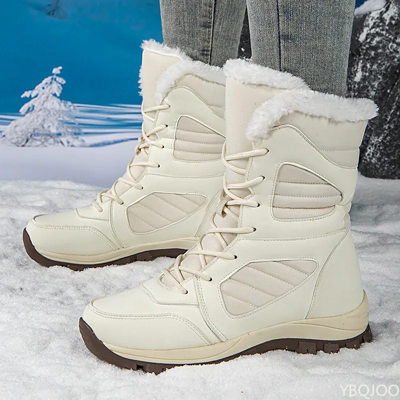 Guipure Lace Panel - Winter-High-Top, dicke, kältebeständige, warme, wasserdichte Herrenschuhe