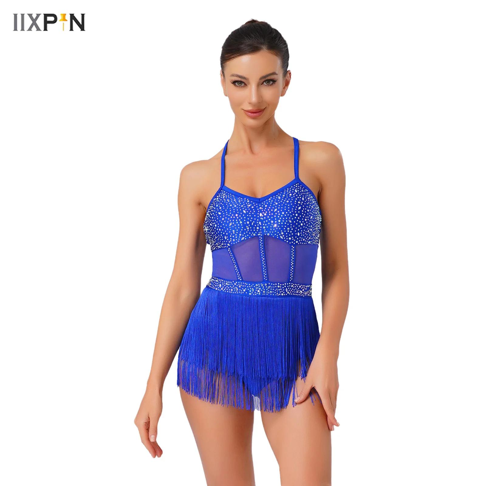 Rhinestone Banding Trim - Damen Strass Latin Tango Tanz Trikot