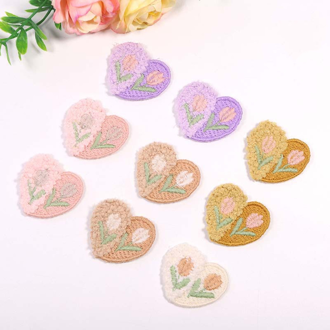 10 Stück Wolle Plüsch Liebe Bl – Applique Patch Flower Bewertung und Preis