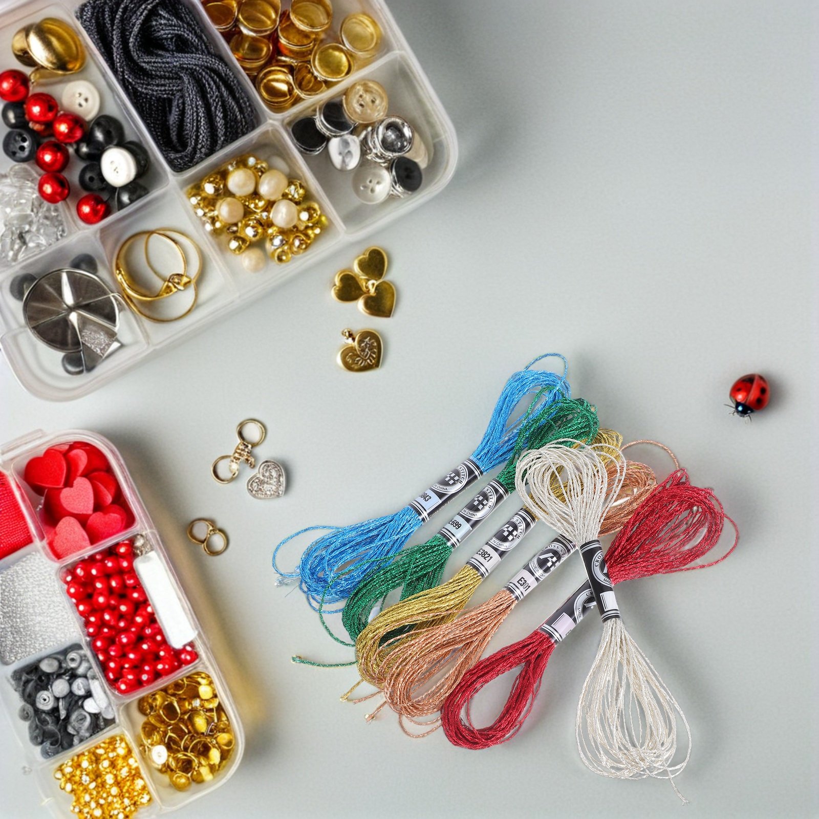 6 Stück luxuriöse metallische  – Embroidery Craft Bewertung und Preis