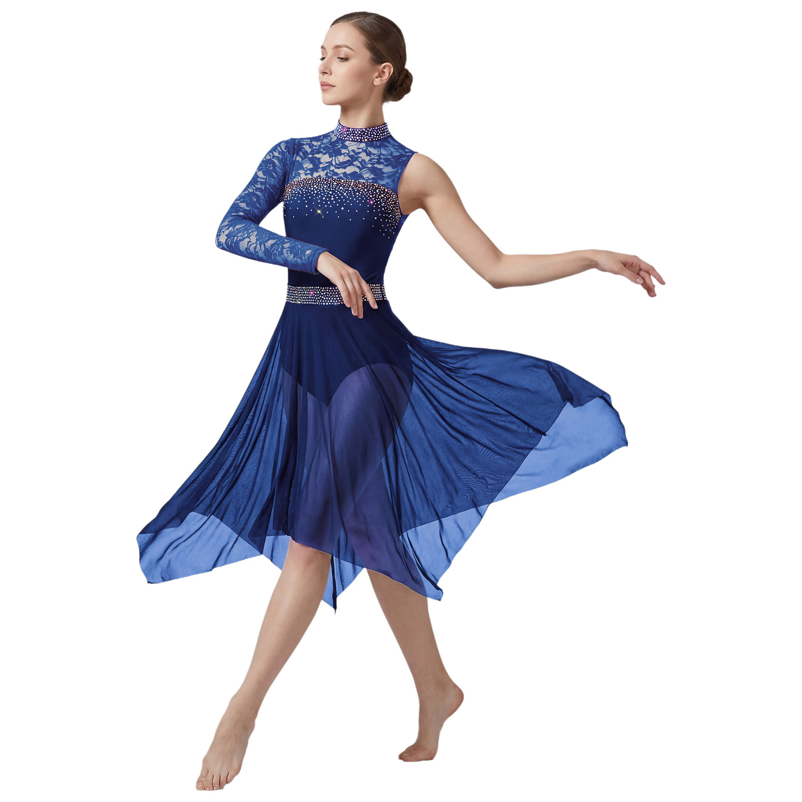 Damen Lyrisches Eiskunstlauf-T – Rhinestone Banding Trim Bewertung und Preis