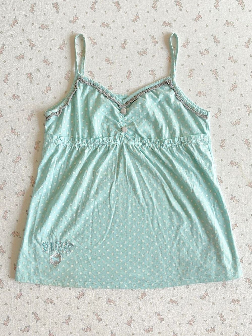 Vintage Y2K Coquette Camisole- – Elastic Lace Trim Bewertung und Preis