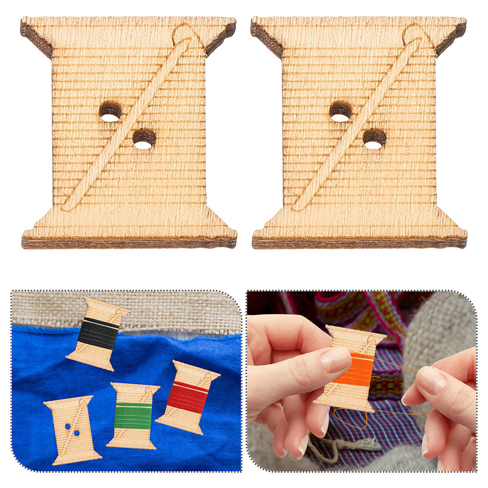 100 Stück Holz-Nähmaschinen-Fa – Embroidery Craft Bewertung und Preis